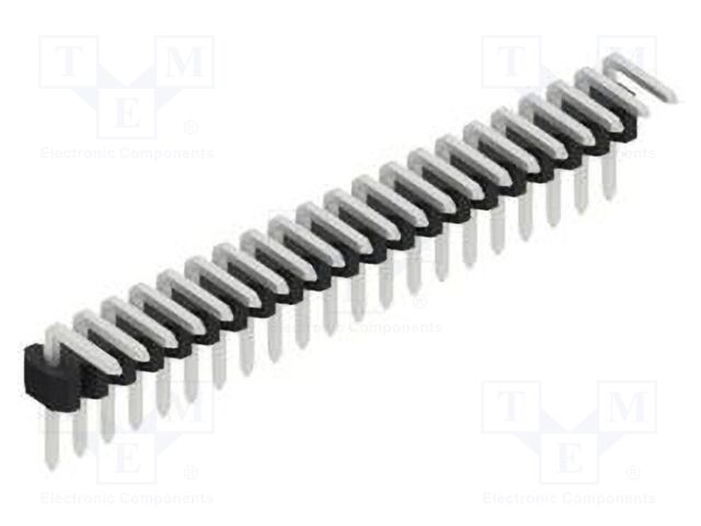 Connector: pin strips; pin header; male; PIN: 21; 1.27mm; THT; 1x21