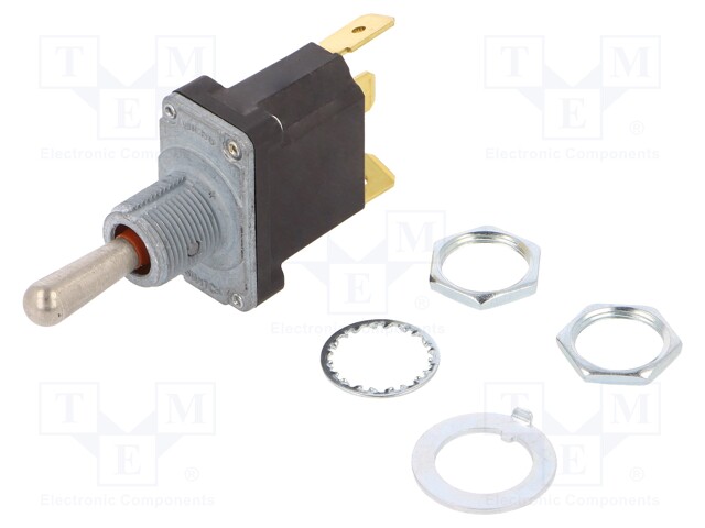 Switch: toggle; Pos: 3; SPDT; ON-OFF-ON; 6A/230VAC; 20A/28VDC; IP67