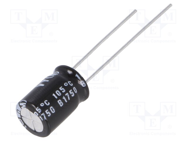 Capacitor: electrolytic; THT; 47uF; 100VDC; Ø8x11.5mm; Pitch: 3.5mm