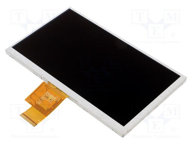 Display: TFT; 7"; 1024x600; Illumin: LED; Dim: 164.8x99.8x5.55mm