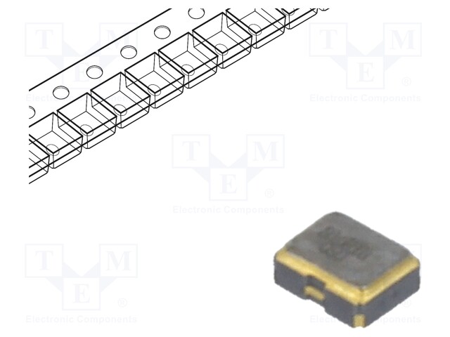 Resonator: quartz; 28.6363MHz; 15pF; SMD; Body dim: 2x1.6x0.8mm
