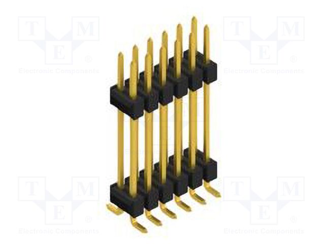 Connector: pin strips; pin header; male; PIN: 12; 2.54mm; SMT; 2x6