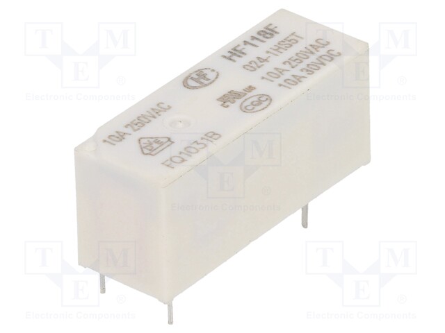 Relay: electromagnetic; SPST-NO; Ucoil: 24VDC; 10A/250VAC; 10A