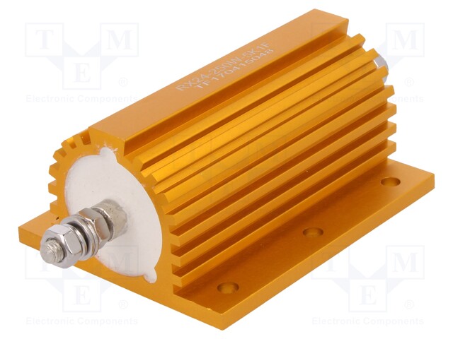 Resistor: wire-wound; with heatsink; screw; 5.1kΩ; 250W; ±1%