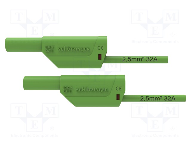 Test lead; 32A; 4mm banana plug-4mm banana plug; Urated: 1kV