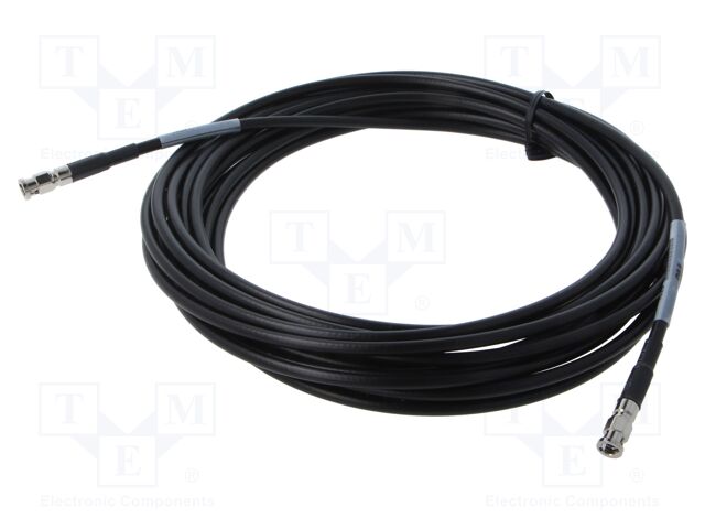 Cable; 7m; Micro BNC male,both sides; shielded; black; straight