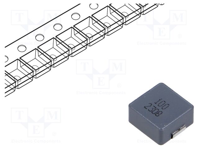 Power Inductor (SMD), 10 µH, 10 A, Shielded, 15.5 A, SRP1265A Series, 13.5mm x 12.5mm x 6.2mm