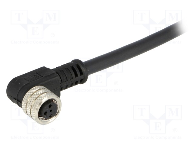 Connector: M8; female; PIN: 3; angled 90°; with lead; plug; 3A; 60V