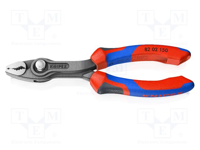 Pliers; adjustable; Grip capac: 3÷16mm; L: 150mm