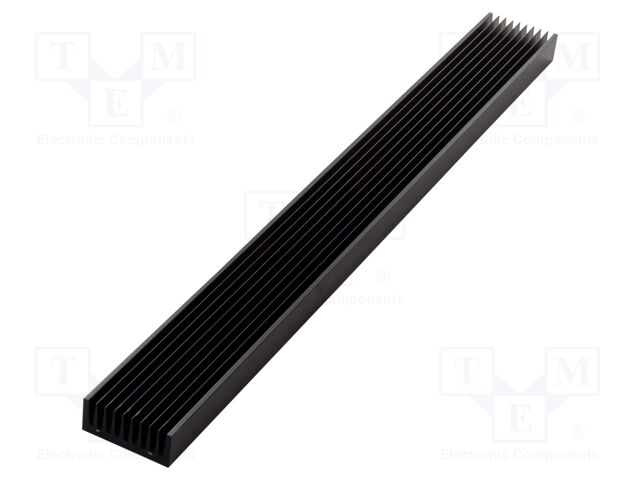 Heatsink: extruded; grilled; black; L: 1000mm; W: 100mm; H: 40mm