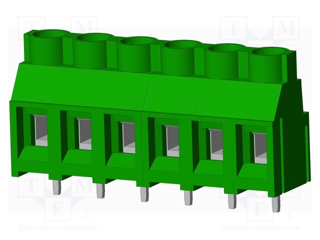 Connector: PCB terminal block; terminal; angled; Plating: tinned