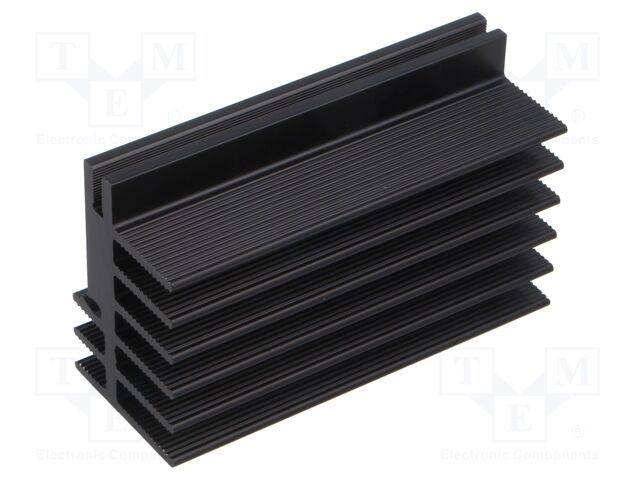 Heatsink: extruded; grilled; black; L: 75mm; W: 30mm; H: 45mm