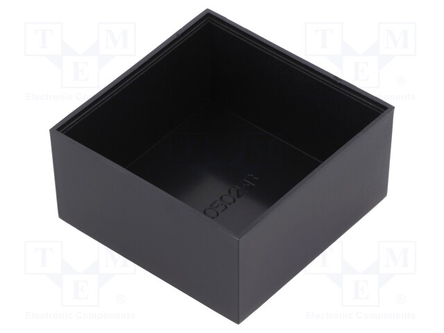 Enclosure: designed for potting; X: 50mm; Y: 50mm; Z: 25mm; ABS