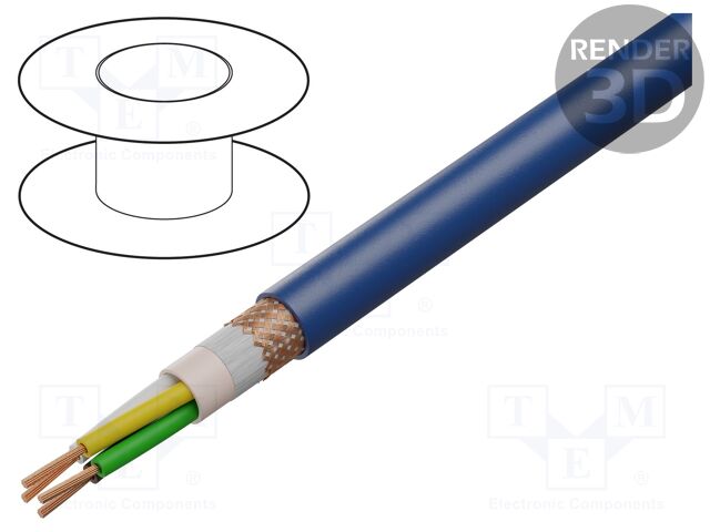 Wire: control cable; chainflex® CF99.PLUS; 8x0.14mm2; dark blue