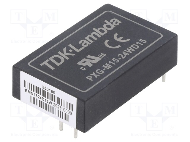 Converter: DC/DC; 15W; Uin: 9÷36V; Uout: 15VDC; Uout2: -15VDC; 24g