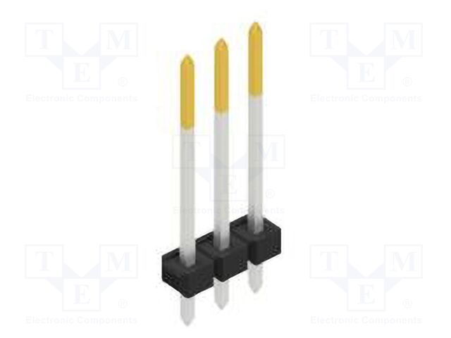 Connector: pin strips; pin header; male; PIN: 3; 2.54mm; THT; 1x3
