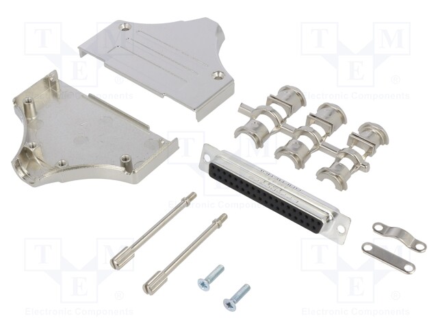 D-Sub; PIN: 37; female; shielded; straight; soldering; for cable