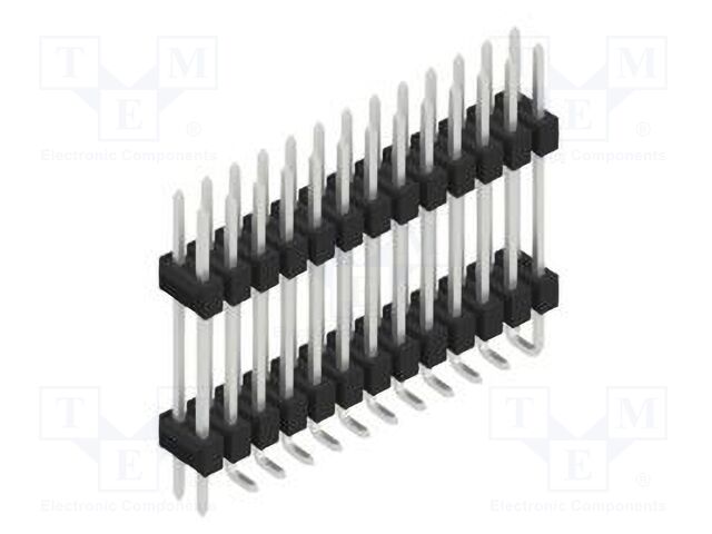 Connector: pin strips; pin header; male; PIN: 26; 2.54mm; SMT; 2x13