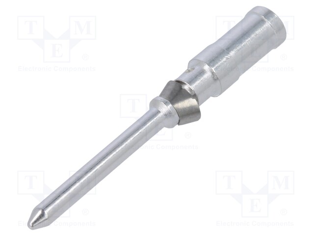 Contact; male; 1.5mm2; Han D; silver plated; crimped; 10A; 3um