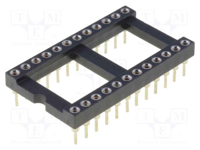 Socket: DIP; PIN: 24; Pitch: 2.54mm; precision; THT; gold-plated