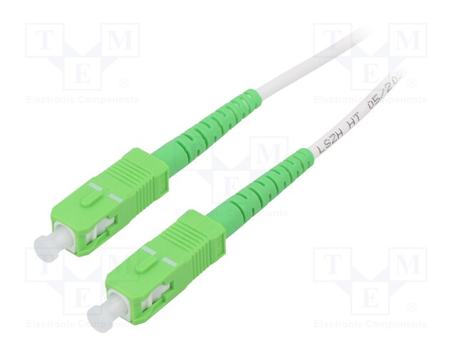 Fiber patch cord; OS2; SC/APC,both sides; 10m; LSZH; white