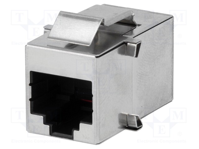 Socket; coupler; PIN: 8; shielded; gold-plated; Layout: 8p8c