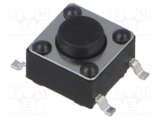 Microswitch TACT; SPST; Pos: 2; 0.05A/12VDC; SMT; 1.57N; 6x6x3.5mm