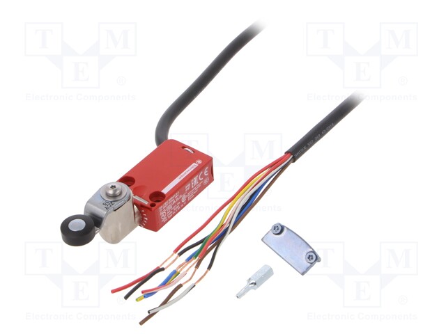 Limit switch; lever R 30,4mm, plastic roller Ø16mm; NC x2 + NO