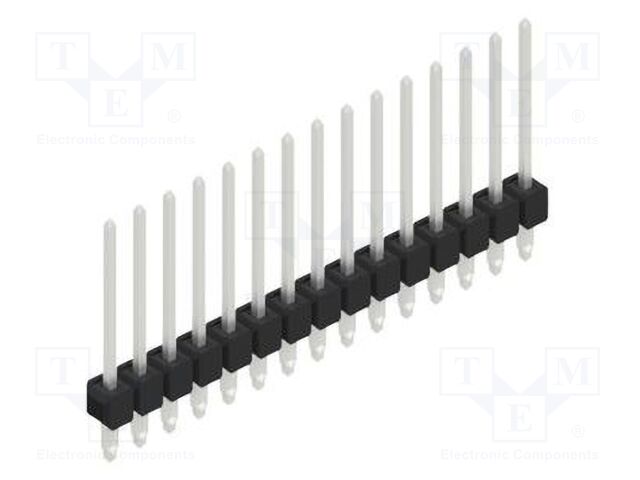 Connector: pin strips; pin header; male; PIN: 15; 2.54mm; THT; 1x15