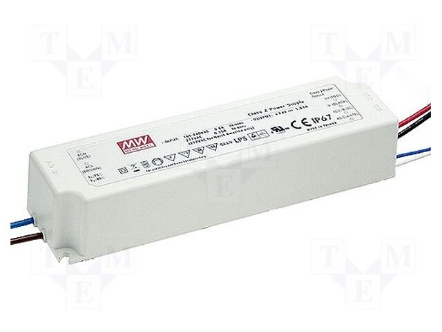 Power supply: switched-mode; LED; 40.2W; 30VDC; 1.34A; 90÷305VAC