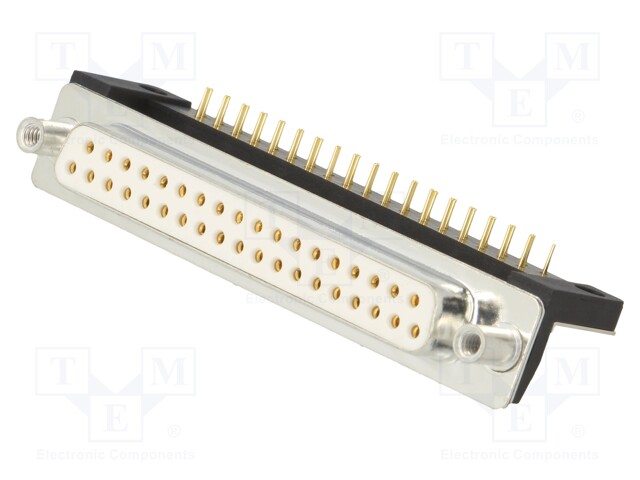 D-Sub; PIN: 37; socket; female; for panel mounting,on PCBs; THT