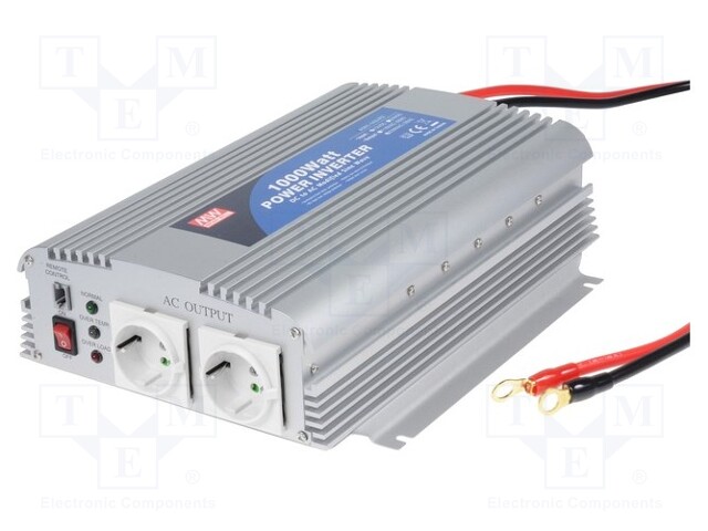 Converter: automotive dc/ac; 1000W; Uout: 230VAC; Out: mains 230V