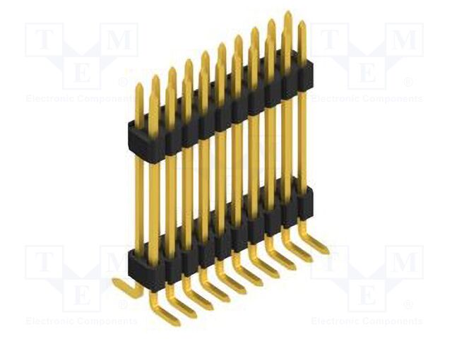 Connector: pin strips; pin header; male; PIN: 20; 1.27mm; SMT; 2x10