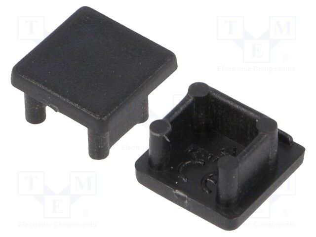 Cap for LED profiles; black; ABS; Application: SMART10