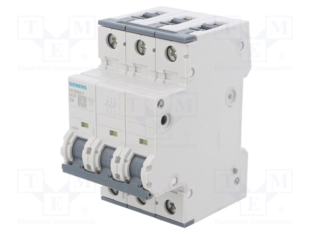 Circuit Breaker, MCB, 5SY6, 3P, 6 kA, 400 V, 4 A