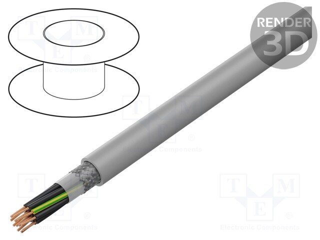 Wire; BiT 500 (ST) CH; 12G1mm2; LSZH; grey; 300V,500V; CPR: Cca