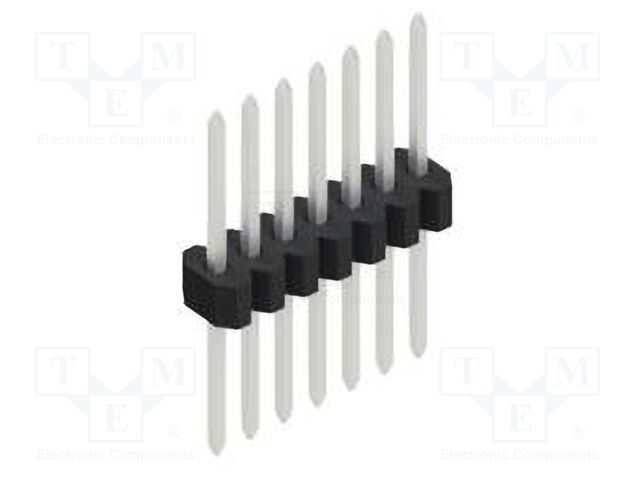 Connector: pin strips; pin header; male; PIN: 7; 1.27mm; THT; 1x7