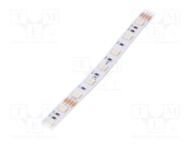 LED tape; RGB; 5050; 24V; LED/m: 60; 10mm; IP33; 120°; Pmax/m: 14.4W/m