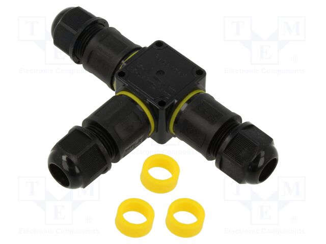Connector: AC supply; snap-on; IP68; Body: black