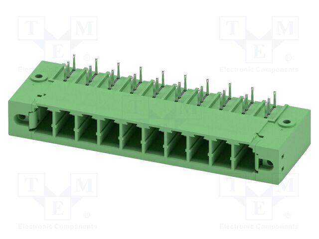 PCB headers, nominal cross section: 6 mm?, color: green, nom