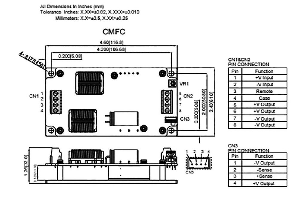 Converter: DC/DC; 100W; Uin: 43÷160V; 5VDC; Iout: 20A; 116.8x61x32mm