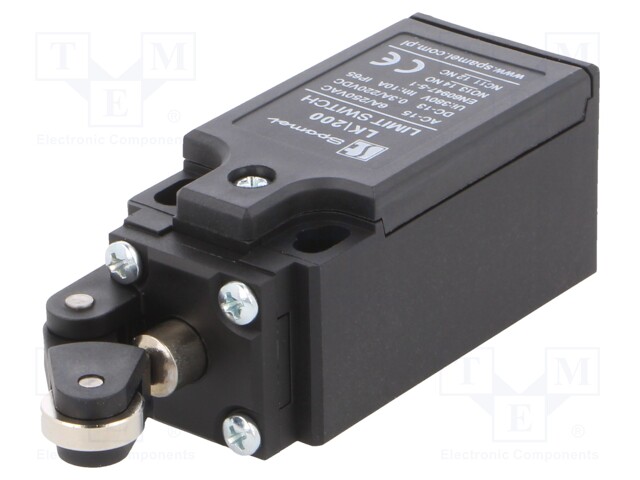 Limit switch; angled lever with roller; NO + NC; 5A; max.250VAC