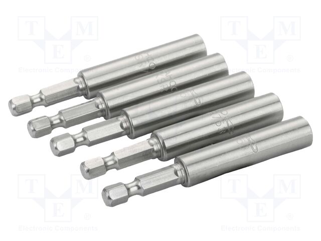 Holders for screwdriver bits; Socket: 1/4"; 5pcs.