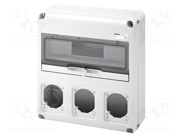 Enclosure: for modular components; IP65; wall mount; grey