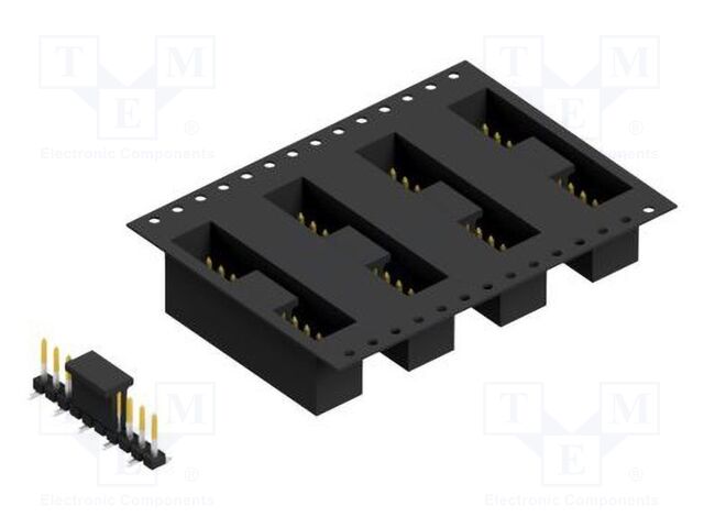 Connector: pin strips; pin header; male; PIN: 10; 2.54mm; SMT; 1x10
