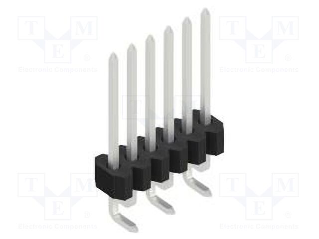 Connector: pin strips; pin header; male; PIN: 6; 1.27mm; SMT; 1x6