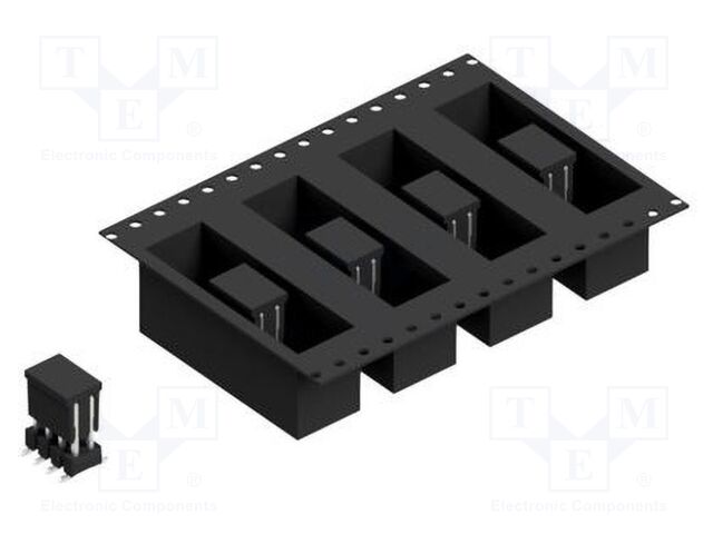 Connector: pin strips; pin header; male; PIN: 8; 2.54mm; SMT; 2x4