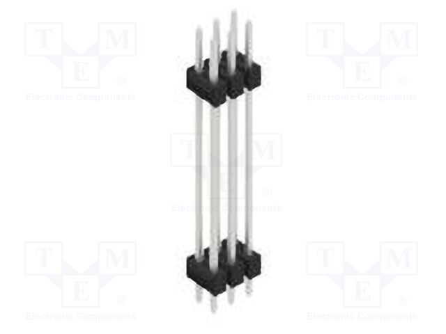 Connector: pin strips; pin header; male; PIN: 6; 2.54mm; THT; 2x3