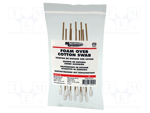 Tool: cleaning sticks; L: 152.4mm; 10pcs; Handle material: wood