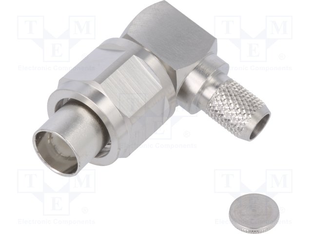 Plug; TNC; male; angled 90°; 50O; CNT-300; soldering, crimped